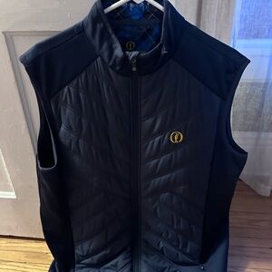 British Open Men's Navy Quilted Vest - Lightweight Layering